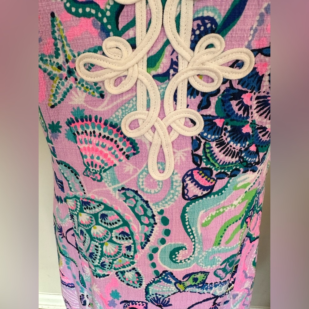 NWT- women’s size 12 Lilly Pulitzer, Gabby  stretch shift dress . color Lilac - Picture 5 of 5